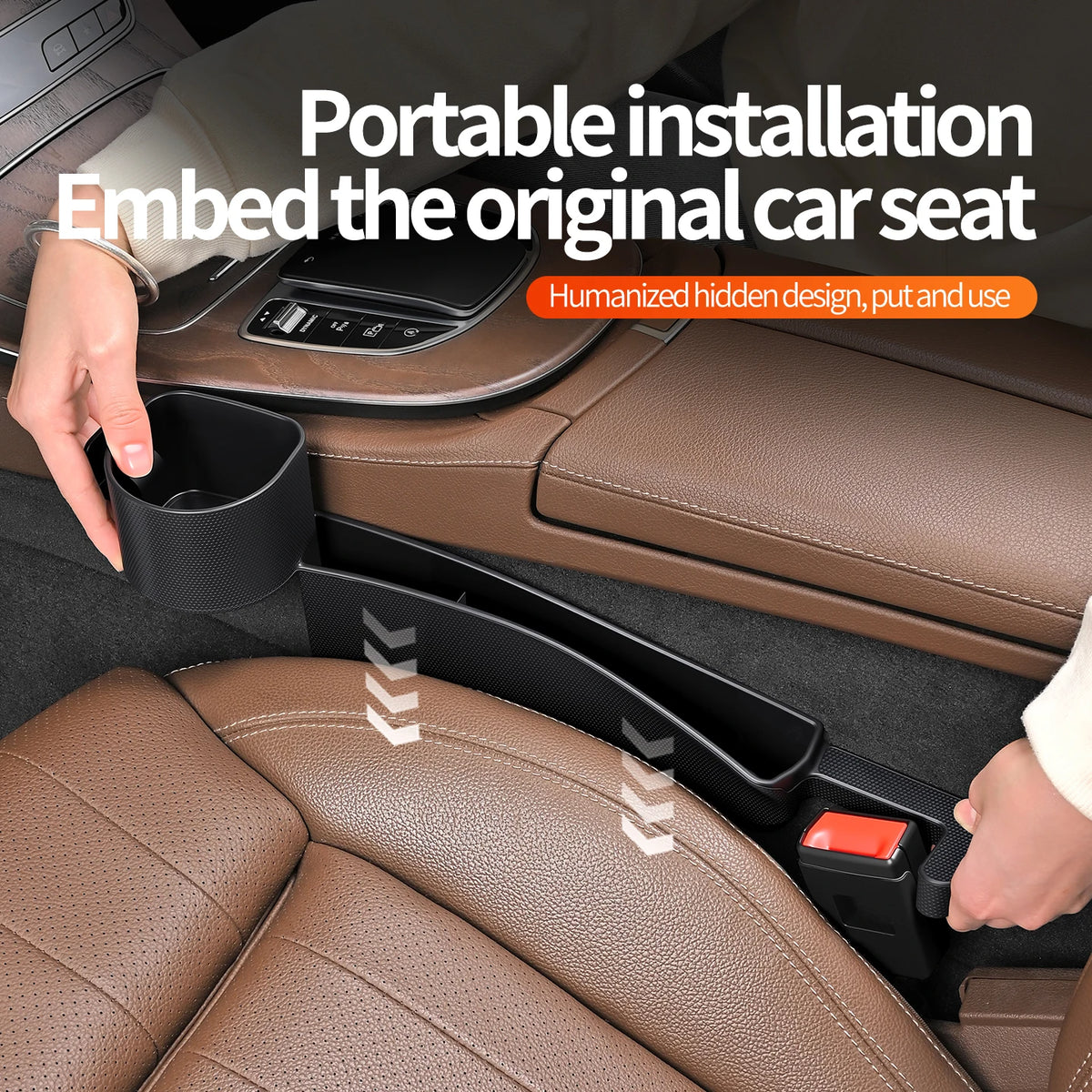 Universal Car Seat Gap Organizer with Cup Holder