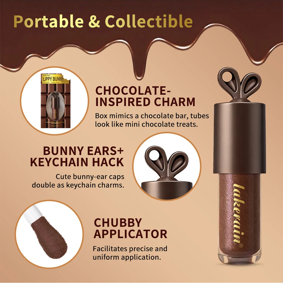 Honey and Chocolate Moisturizing Lip Gloss Set - 25
