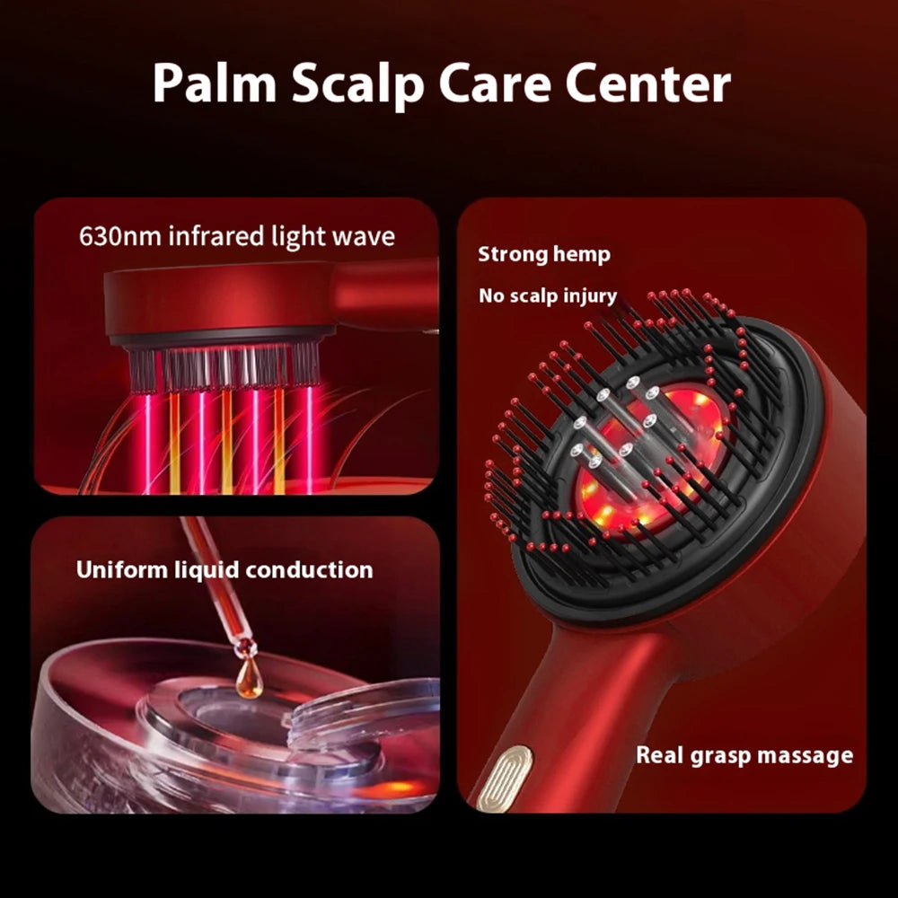 Electric Scalp Massager and Hair Growth Oil Applicator Comb