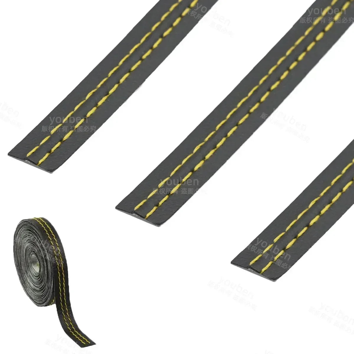 Self-Adhesive Car Interior Leather Trim Decor Strip