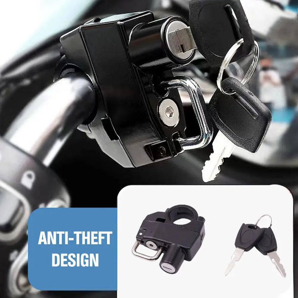 Universal Anti-Theft Motorcycle Helmet Lock for Handlebars - 5