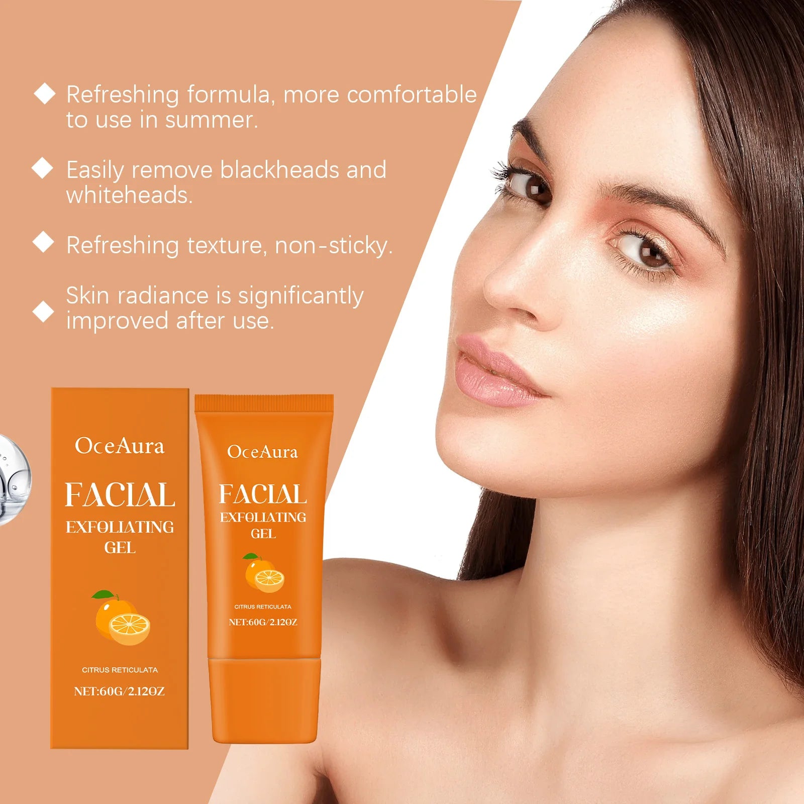 Brightening Orange Facial Exfoliating Gel - 10