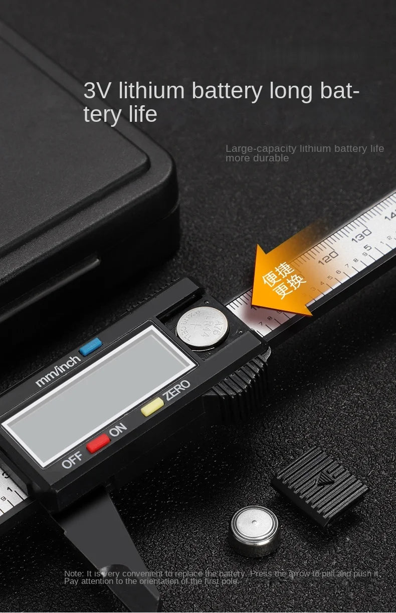 Digital Caliper Measuring Tool Carbon Fiber Vernier Gauge Micrometer