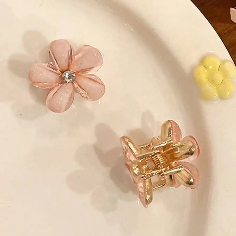 10pcs Fairy Flower Hair Claw Clips Cute Floral Mini Hair Accessories