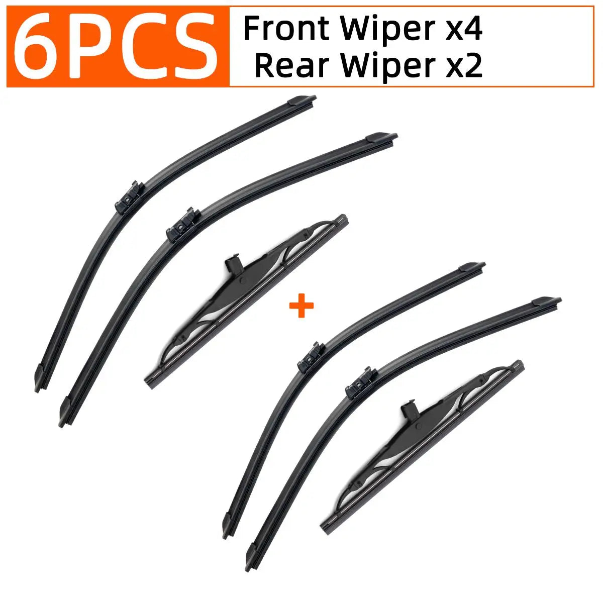 Front and Rear Windshield Wiper Blades for Vauxhall/Opel Mokka
