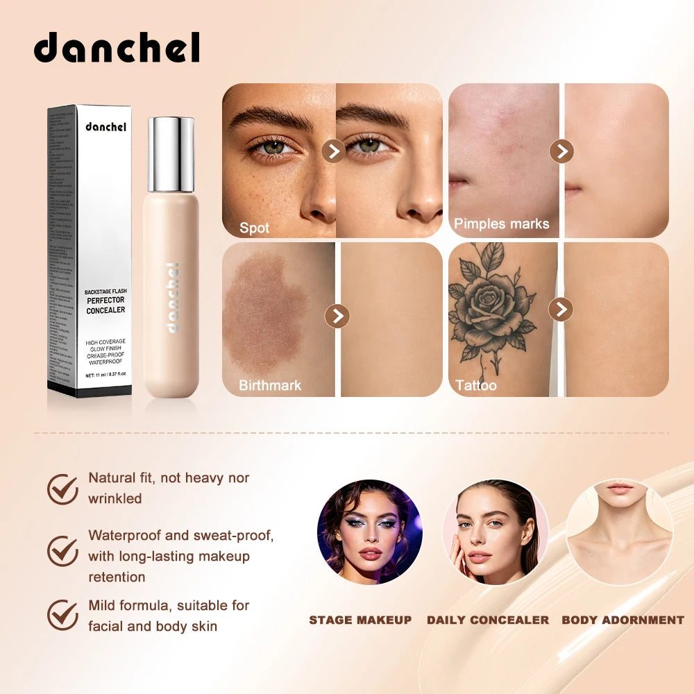 Full Coverage Waterproof Liquid Concealer for Face and Body - 3