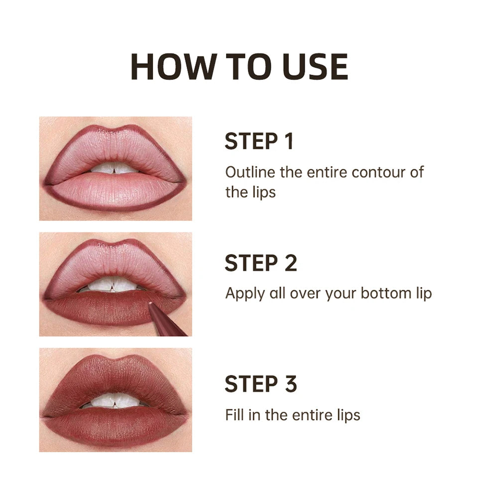 2-in-1 Long-Lasting Matte Lipstick and Lip Liner