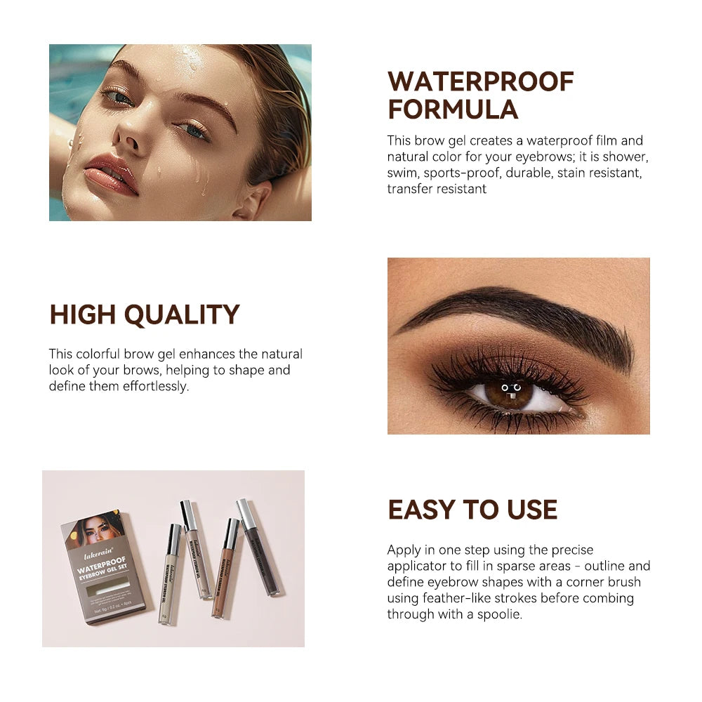 Waterproof Long-Lasting Eyebrow Gel Set