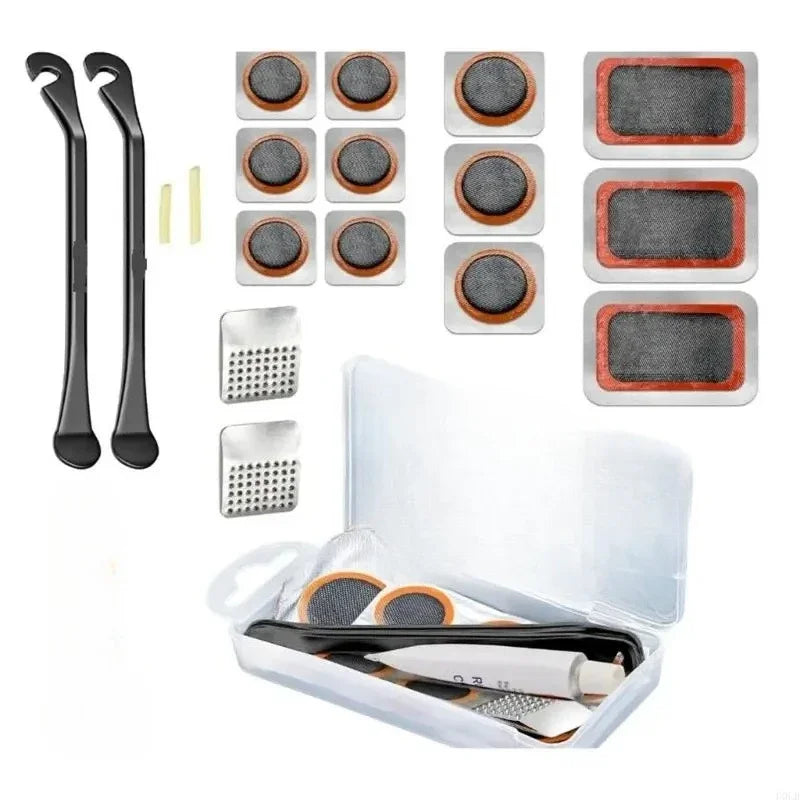 Portable Bicycle Tire Repair Kit for Quick Puncture Fixes - 12