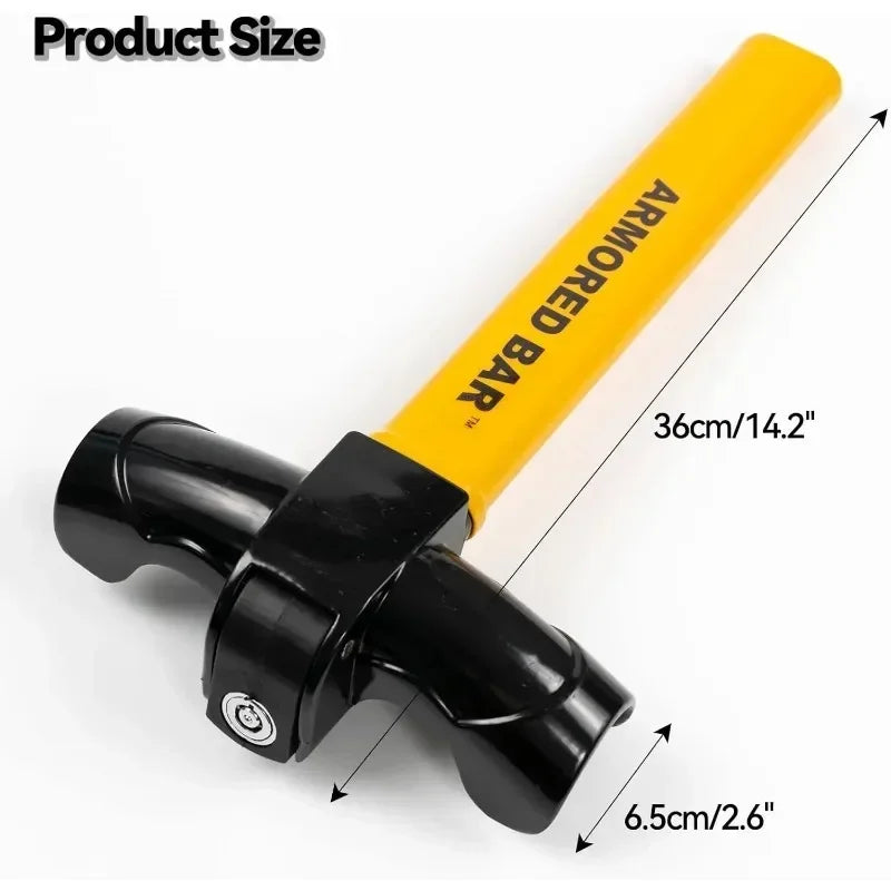 Heavy Duty T-Shaped Anti-Theft Car Steering Wheel Lock - 6