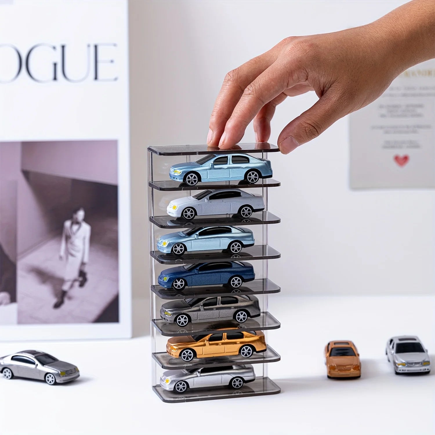 7-Tier Vertical Display Stand for Diecast Model Cars - 11