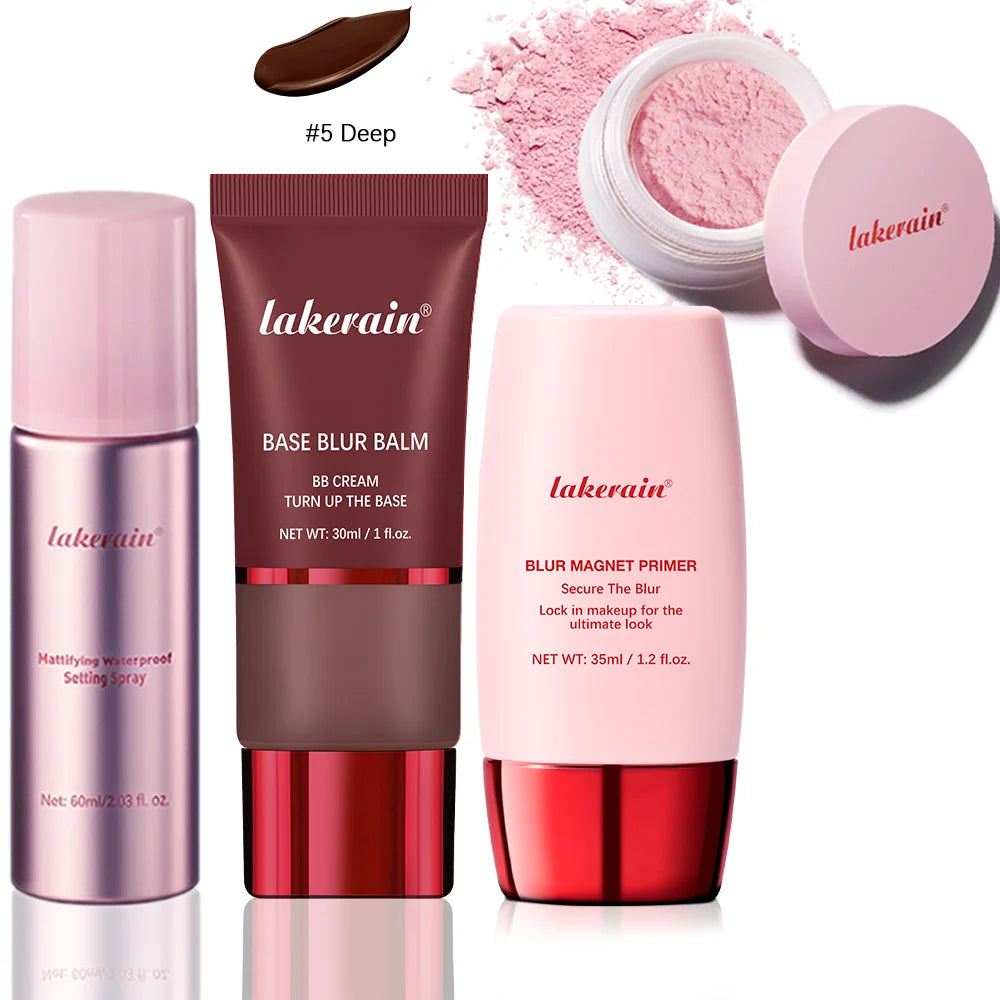 4-Piece Professional Makeup Base and Setting Set