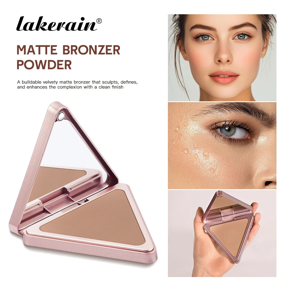 Long-Lasting Matte Bronzer Contour Powder for Face Shading - 9