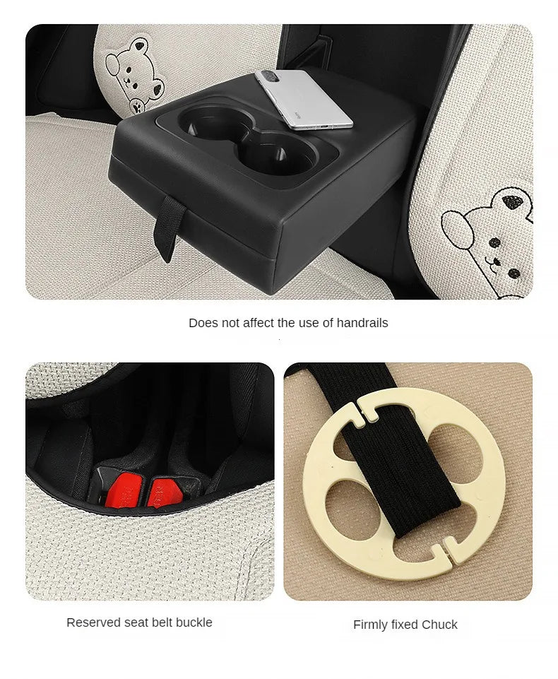 Cute Bear Universal Breathable Car Seat Cushion Protector - 15