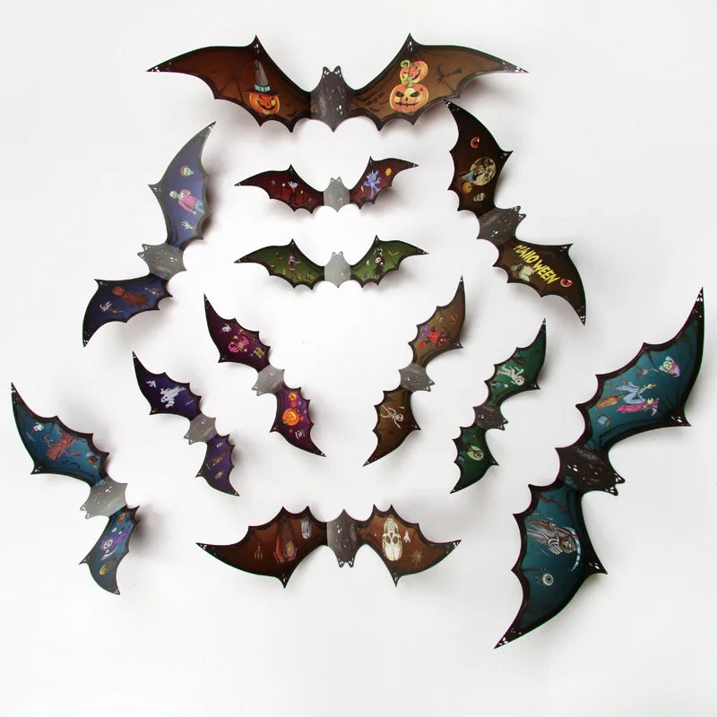 3D Luminous Halloween Bat Wall Decals for Spooky Party Decor