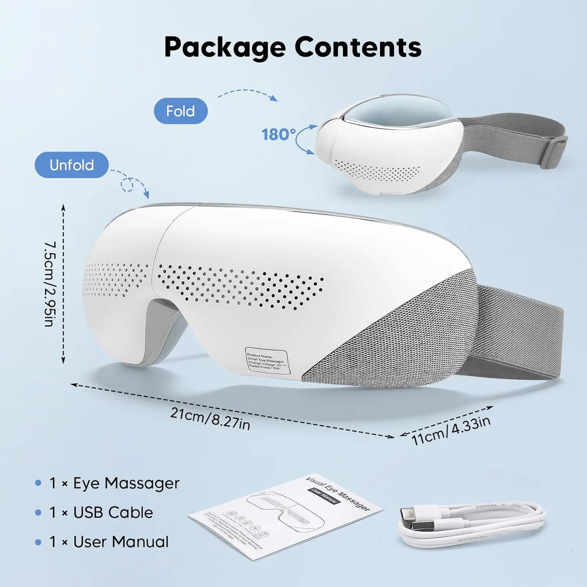 4-in-1 Airbag Eye Massager for Strain Relief and Relaxation
