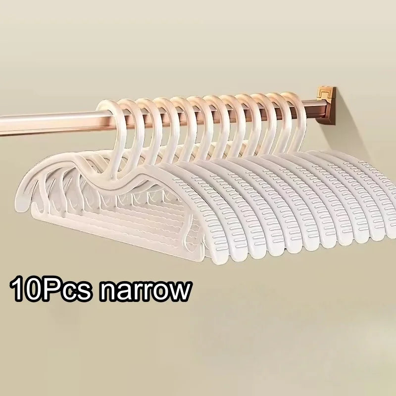 10 Pack Short Neck Clothes Hangers Space Saving Non Slip Coat Racks