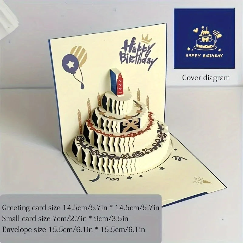 3D Pop-Up Birthday Cake Greeting Card - 10