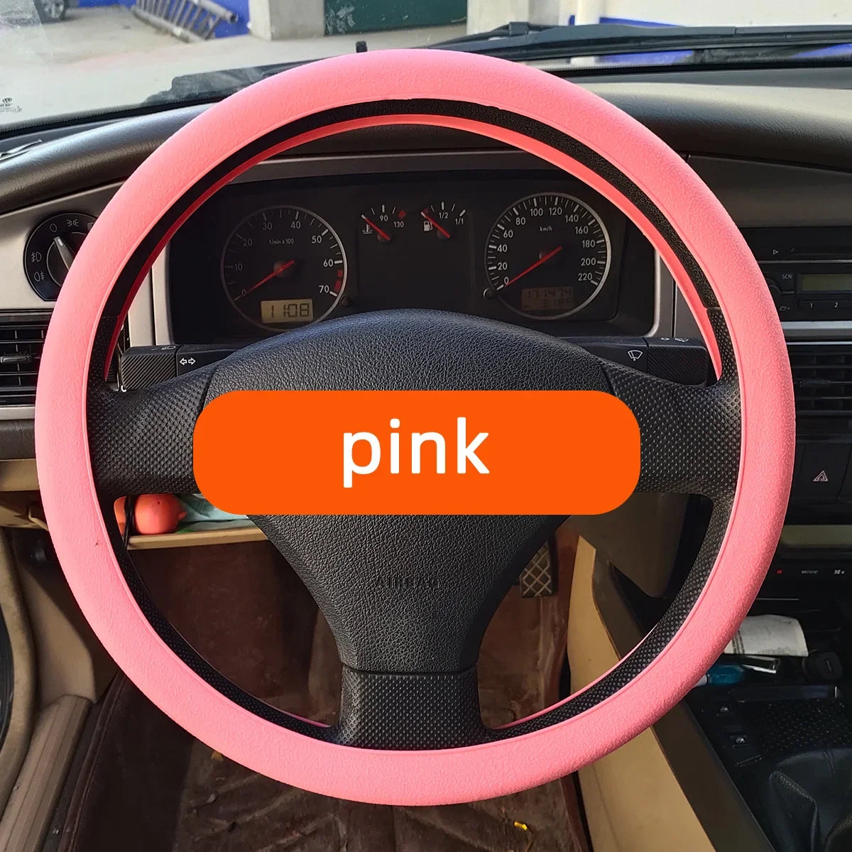 Non-Slip Elastic Silicone Steering Wheel Cover