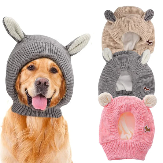 Winter Knitted Pet Hat for Ear Protection and Warmth