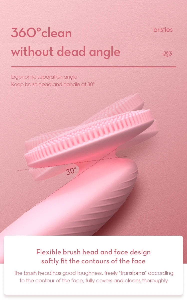 Electric Silicone Sonic Facial Cleansing Brush - 9