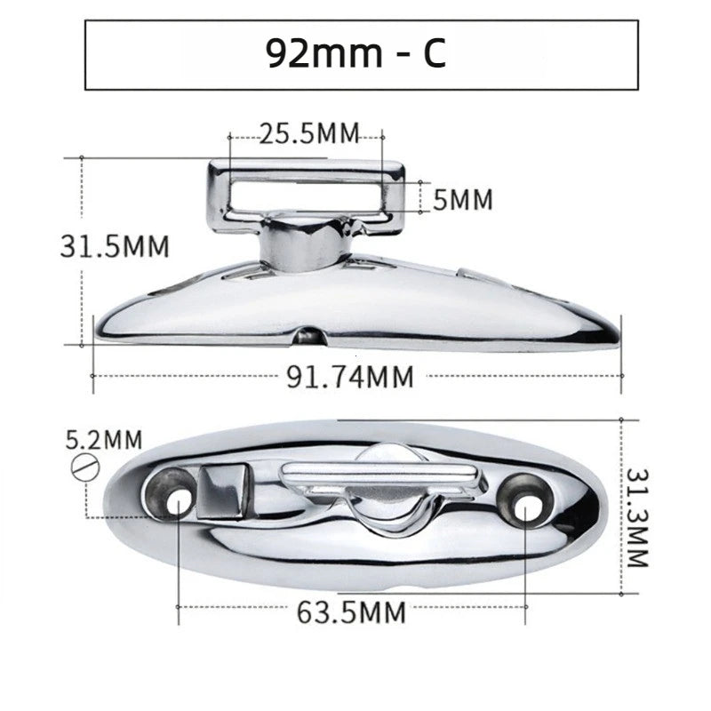 Stainless Steel Quick Release Marine Bimini Top Deck Hinge