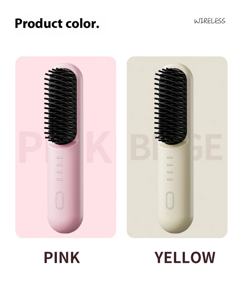 Fast Heating Cordless Hair Straightening Brush - 26