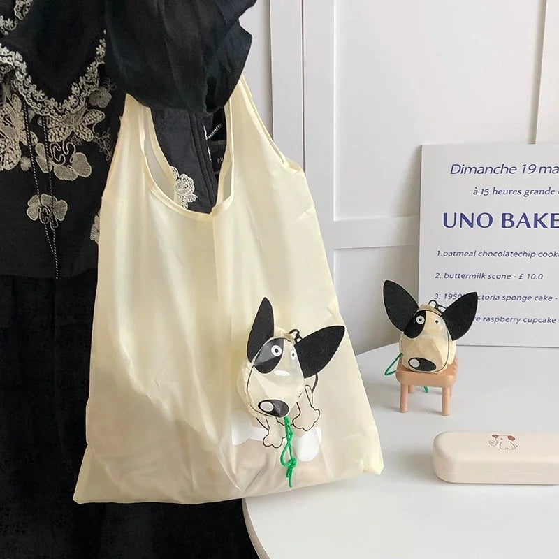 Foldable Cartoon Dog Reusable Shopping Bag - 6