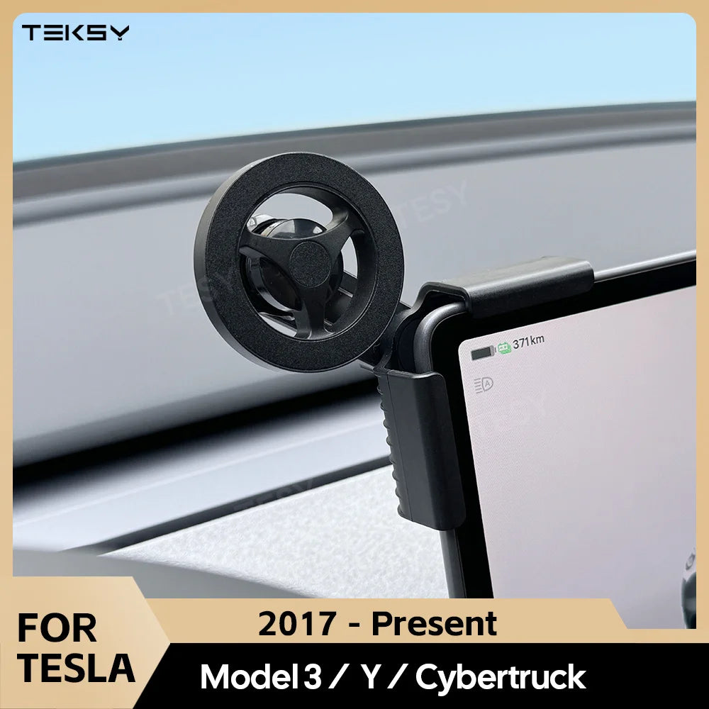 Magnetic Wireless Charging Car Phone Mount for Tesla and Electric Cars