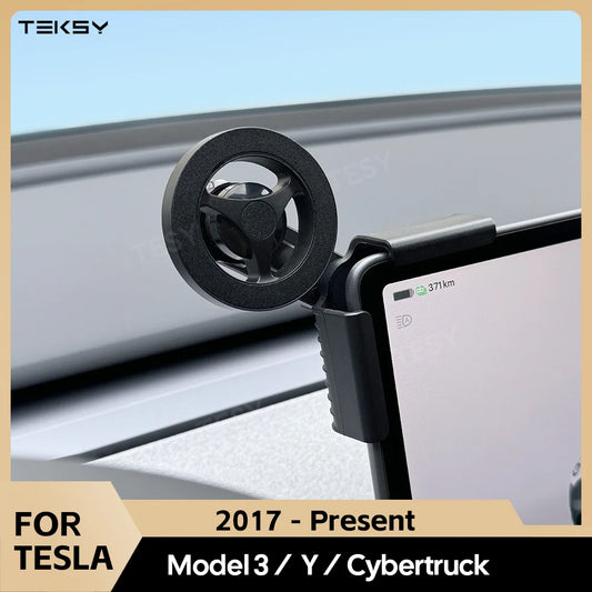 Magnetic Wireless Charging Car Phone Mount for Tesla and Electric Cars