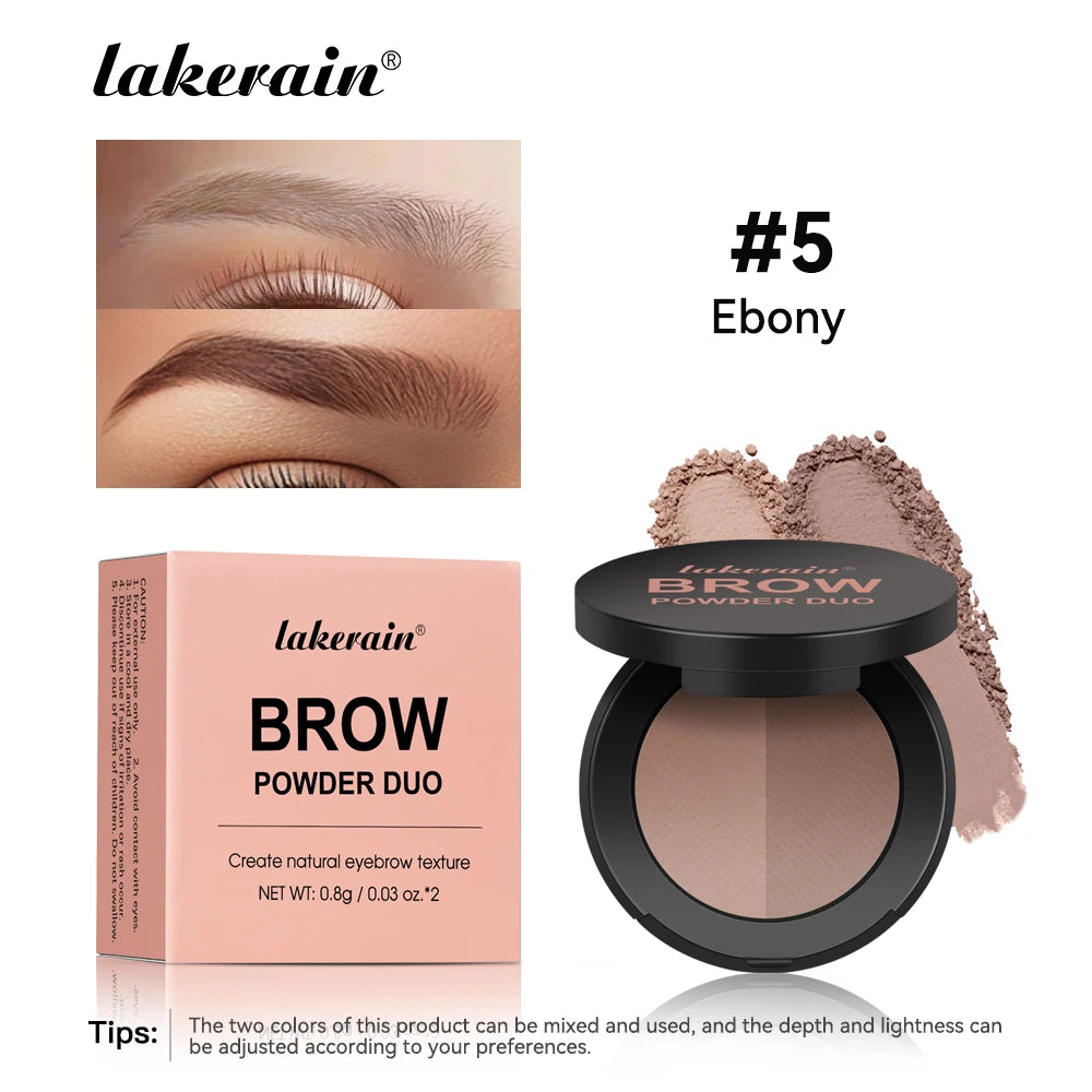 Two-Tone Waterproof Eyebrow Powder for Natural Brows and Contouring - 19
