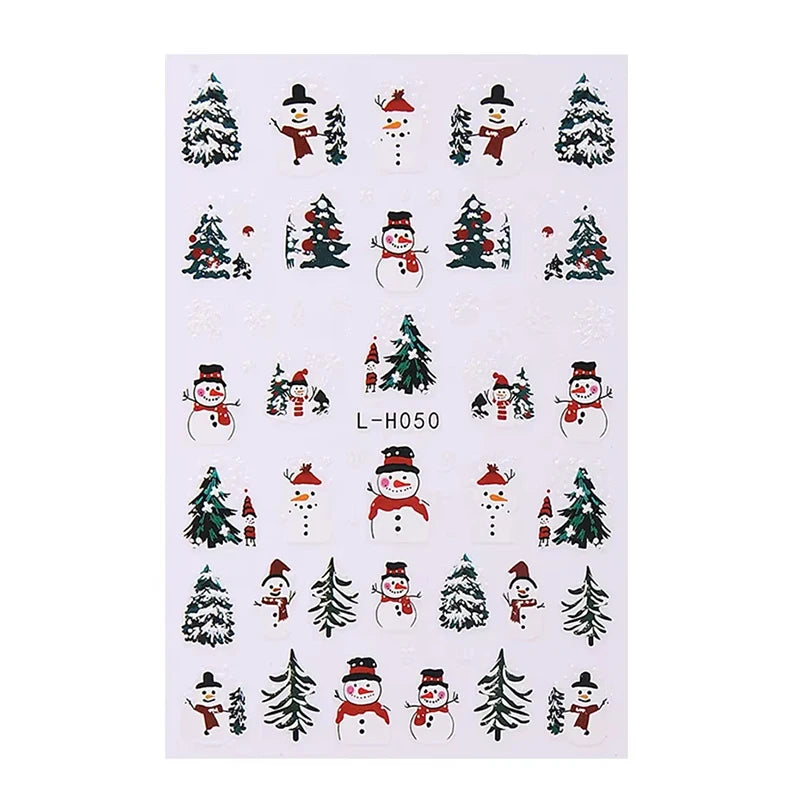 3D Christmas Cartoon Self-Adhesive Nail Art Decal Stickers