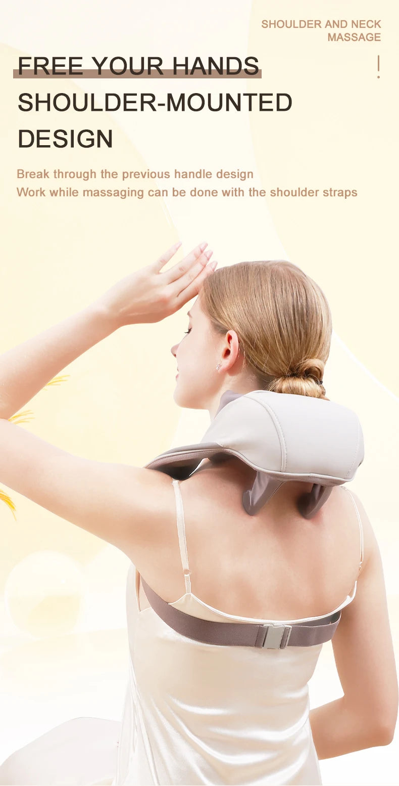 Wireless 6D Heated Neck and Shoulder Deep Tissue Massager