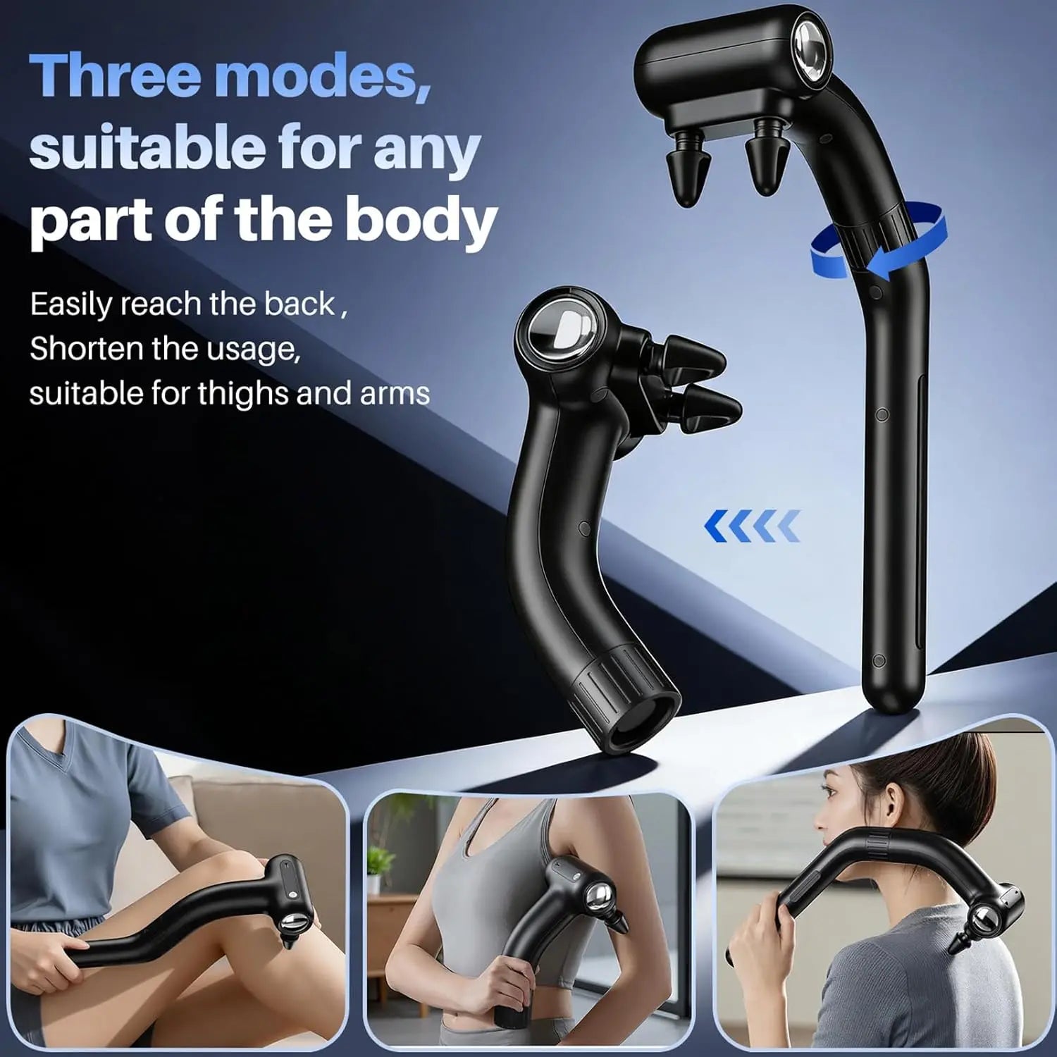 Dual-Head Percussion Massage Gun for Full Body Muscle Recovery - 3