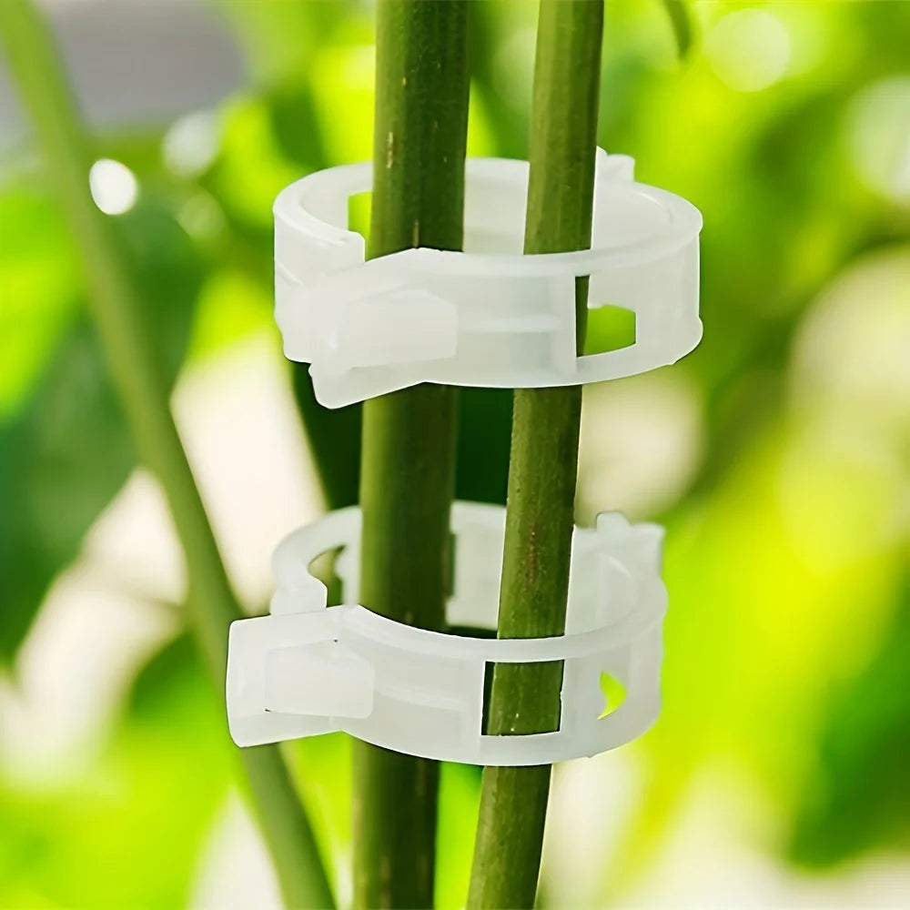 100pcs Plant Support Clips Reusable Garden Vine Trellis Brackets - 8
