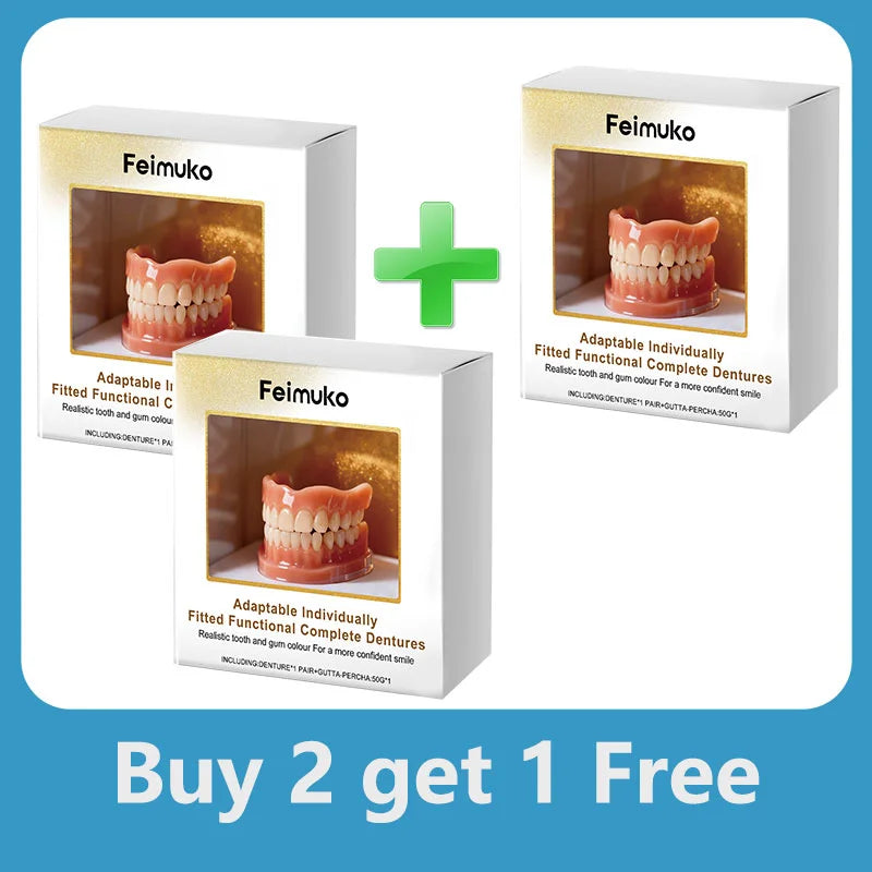 Comfortable Fit Silicone Denture Set for Instant Smile Enhancement