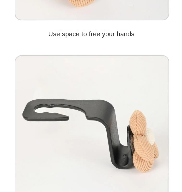 Universal Car Seat Headrest Flower Hook Organizer