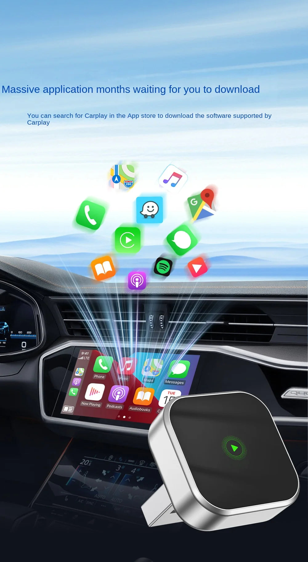 Wireless CarPlay and Android Auto 2-in-1 Adapter - 16