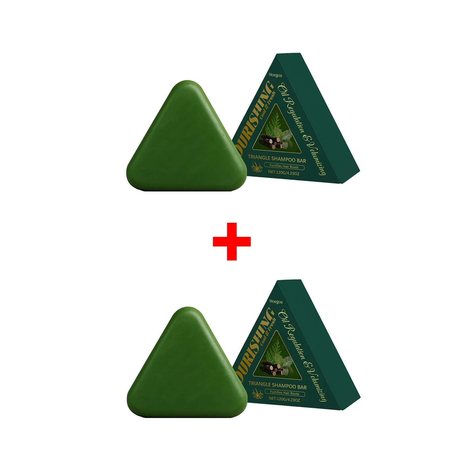 Herbal Triangle Hair Growth Shampoo Bar for Oil Control and Repair - 14