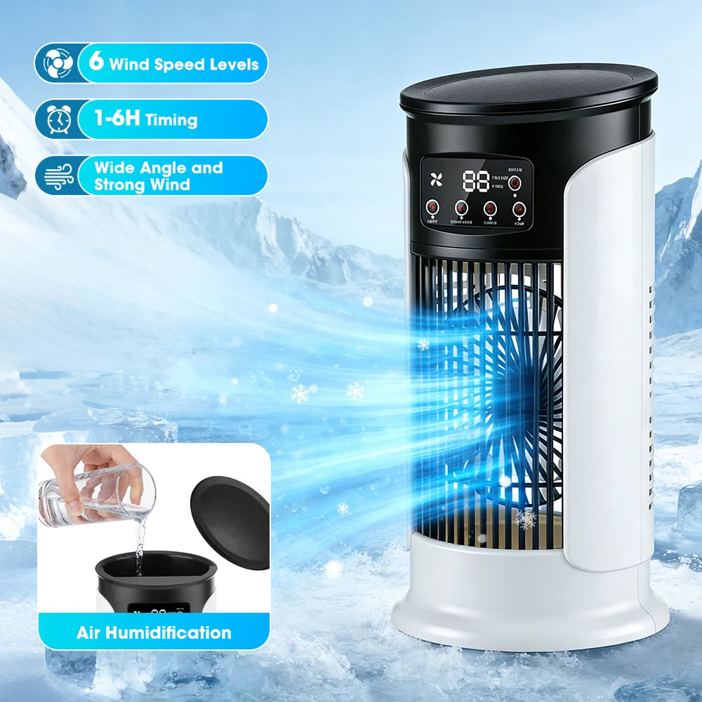 Portable USB Desktop Air Cooling Fan with Humidifier