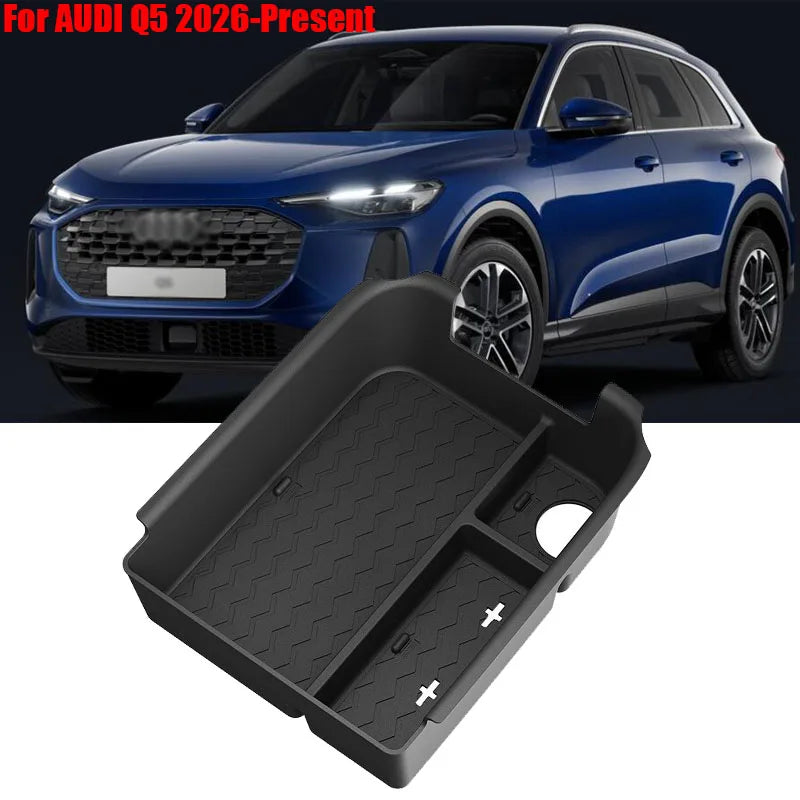 Center Console Organizer Tray for Audi Q5 Q5L 2026 Armrest Storage Box - 2