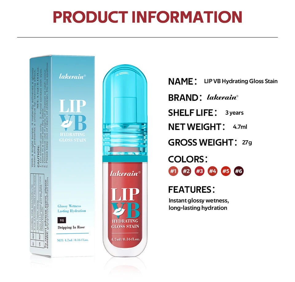 Hydrating Long-Lasting Lip Gloss Stain - 15