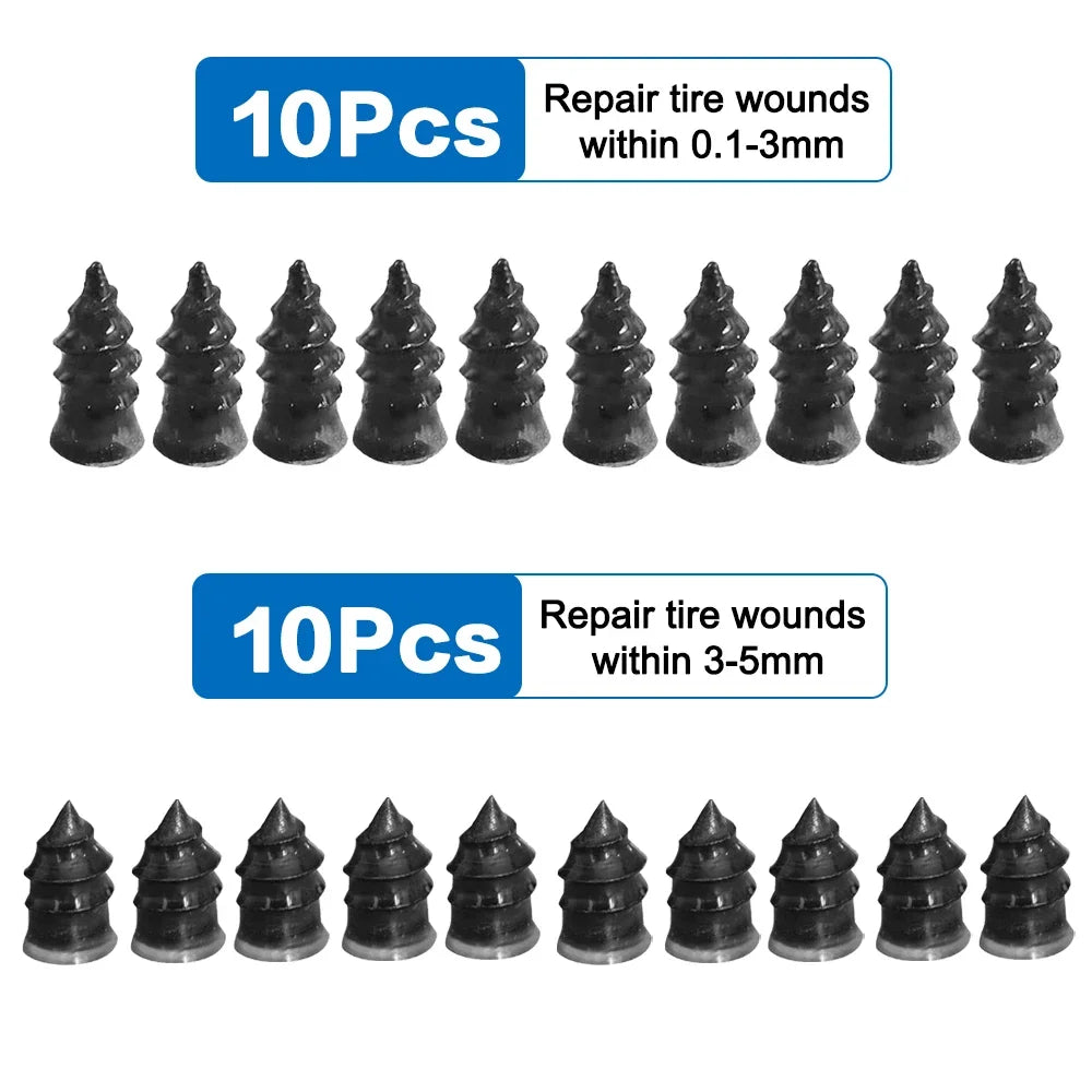 Emergency Tire Puncture Repair Rubber Screws