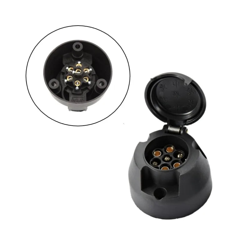 12V Trailer Socket Connector 7 Pin and 13 Pin Caravan Towing Plug - 7
