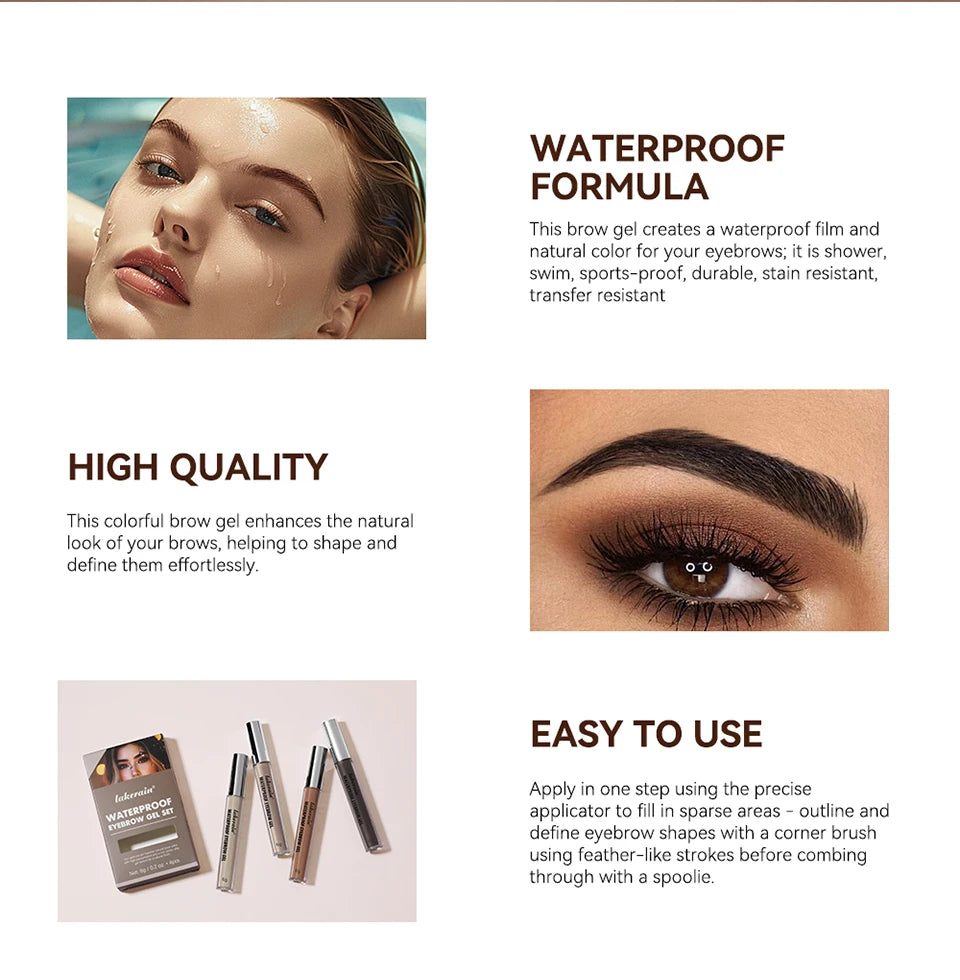 Waterproof Long-Lasting Eyebrow Gel Set