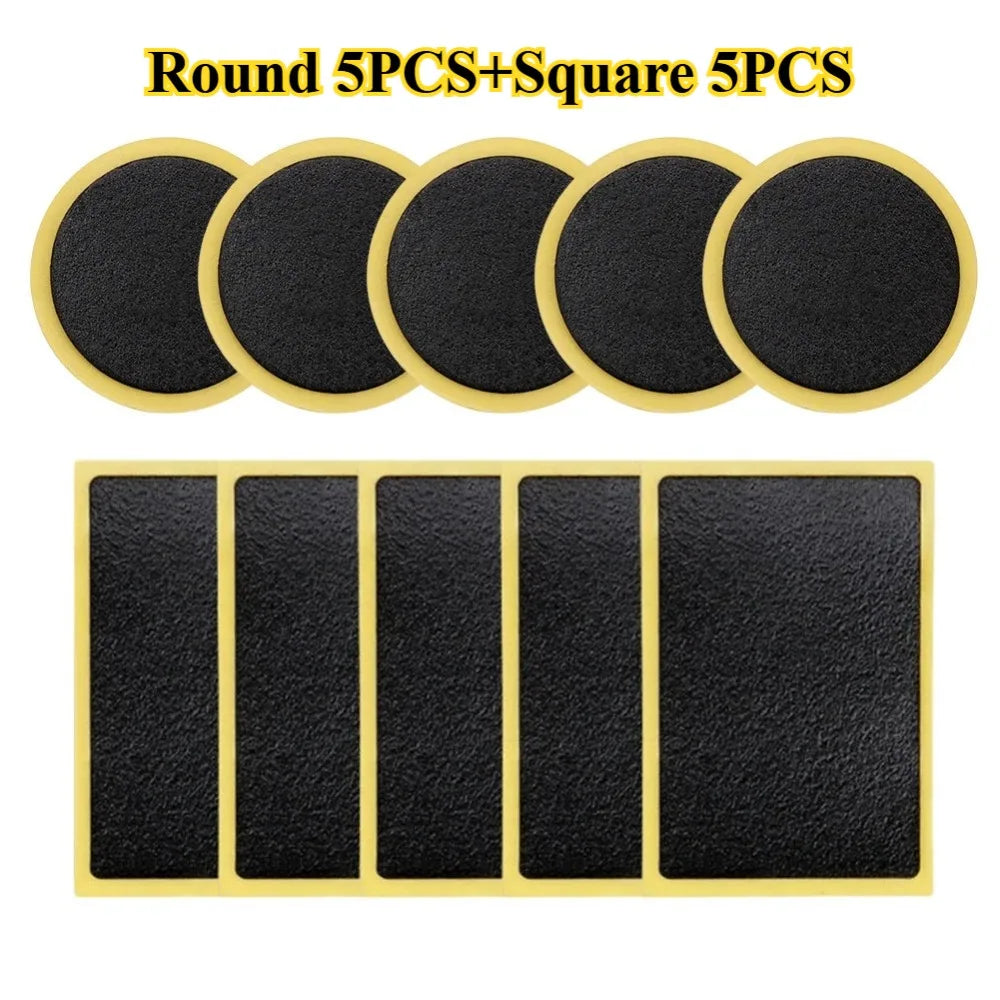 Glue-Free Bike Tire Puncture Repair Patch Kit
