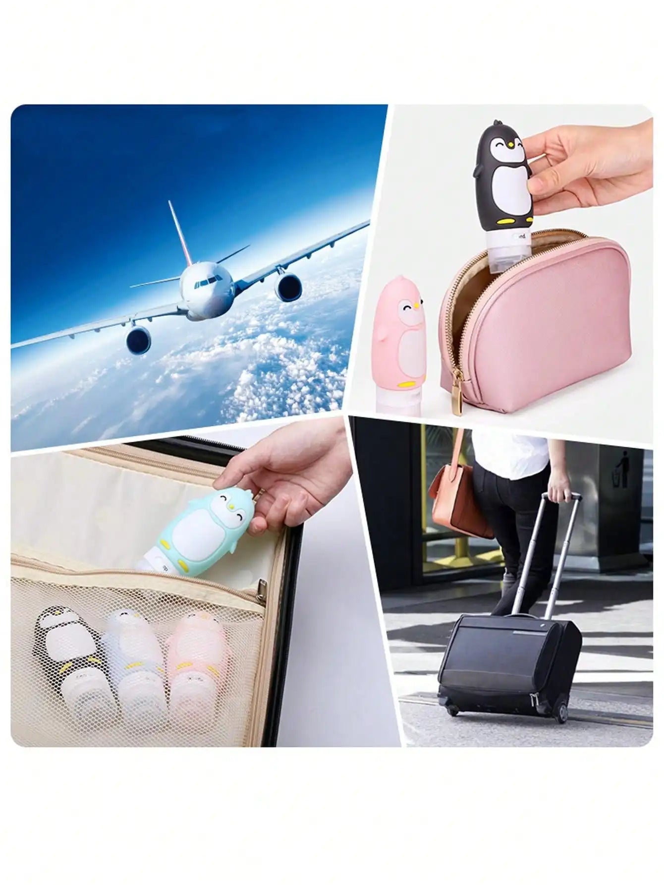 Cartoon Penguin Travel Bottle for Toiletries - 12