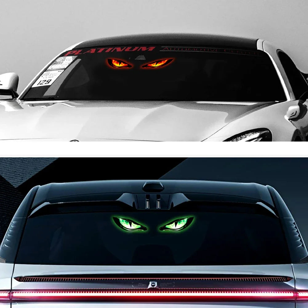 Solar Powered Demon Eye Car Window Warning Light