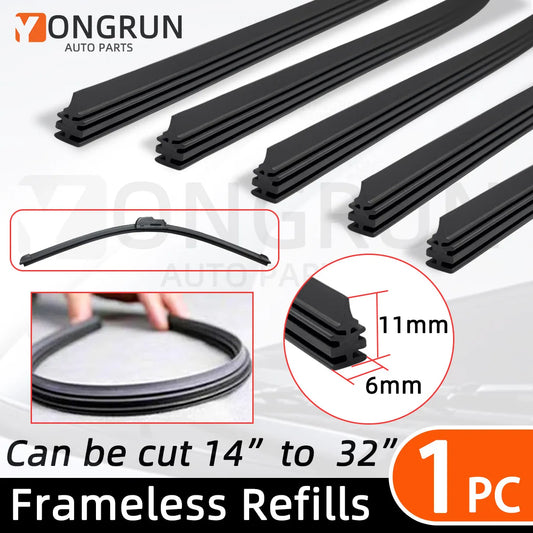 Universal Car Windshield Wiper Blade Rubber Refill Strip