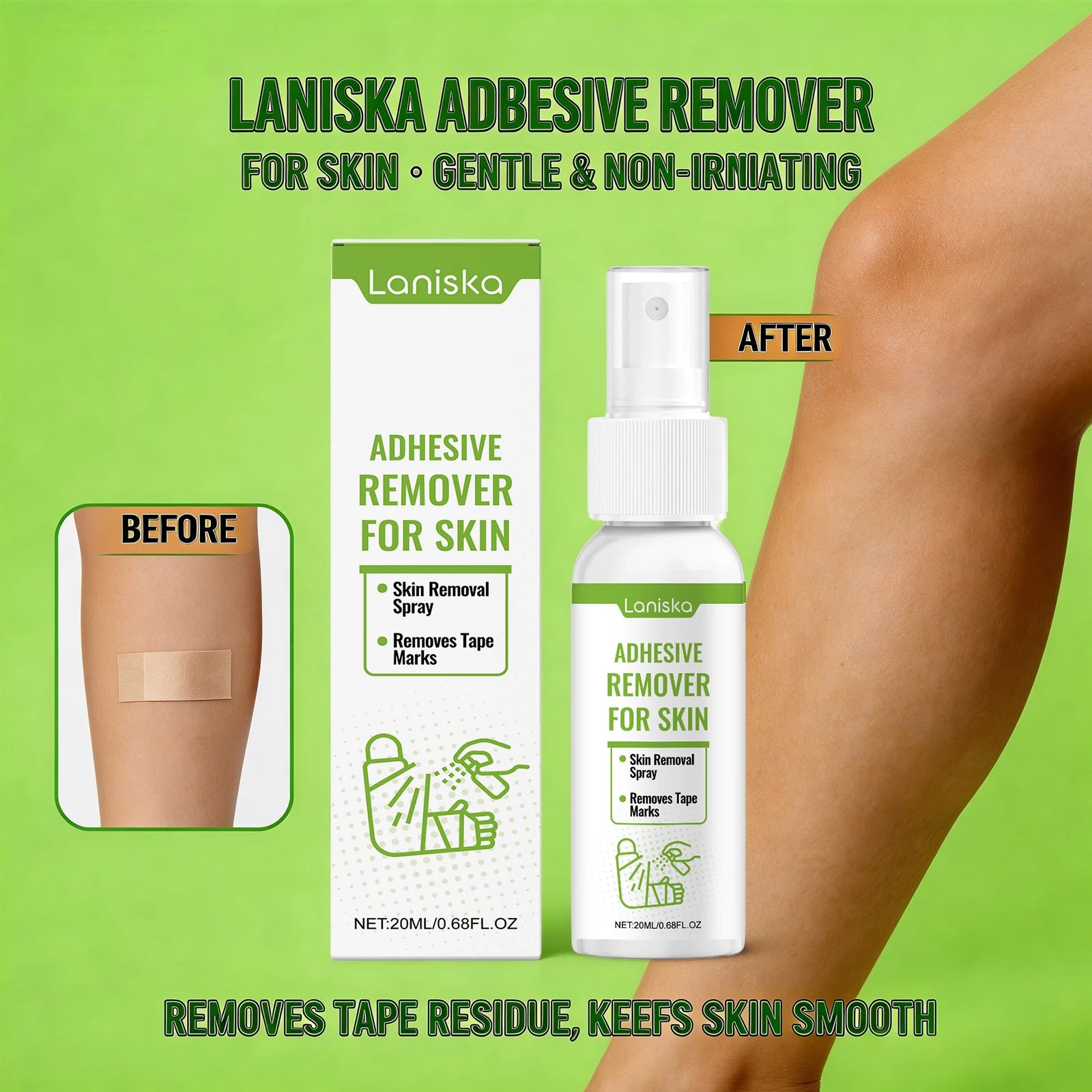 Gentle Adhesive Remover Spray for Skin and Tape Residue - 8